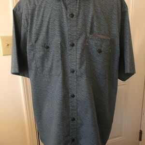 Howler Brothers Blue Short Sleeve Shirt L